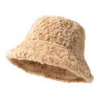 Women's Faux Lambswool Bucket Hat – Soft Winter Fisherman Hat | Warm & Stylish