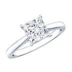 Womans gorgeous Solitaire 1 Carat Princess Cut Lab Grown Diamond Engagement Ring with IGI Certificate