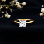 Womans gorgeous Solitaire 1 Carat Princess Cut Lab Grown Diamond Engagement Ring with IGI Certificate
