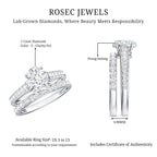 1 Carat Diamond Sacramental Bridal Ring Set with IGI Certificate