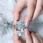1 Carat Diamond Sacramental Bridal Ring Set with IGI Certificate