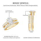 1 Carat Diamond Sacramental Bridal Ring Set with IGI Certificate