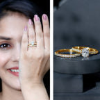 1 Carat Diamond Sacramental Bridal Ring Set with IGI Certificate