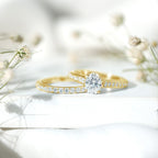 1 Carat Diamond Sacramental Bridal Ring Set with IGI Certificate
