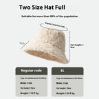 Women's Faux Lambswool Bucket Hat – Soft Winter Fisherman Hat | Warm & Stylish