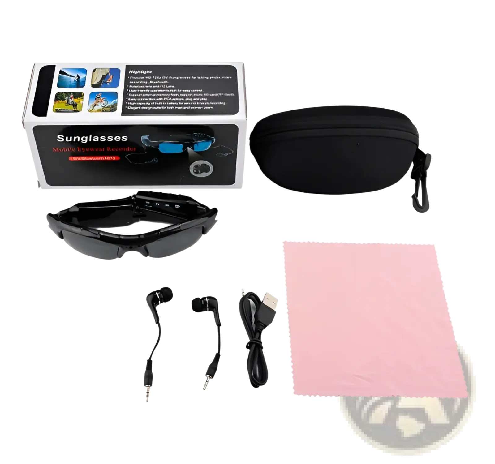 Smart Bluetooth Audio Sunglasses with Hd Camera and Mic